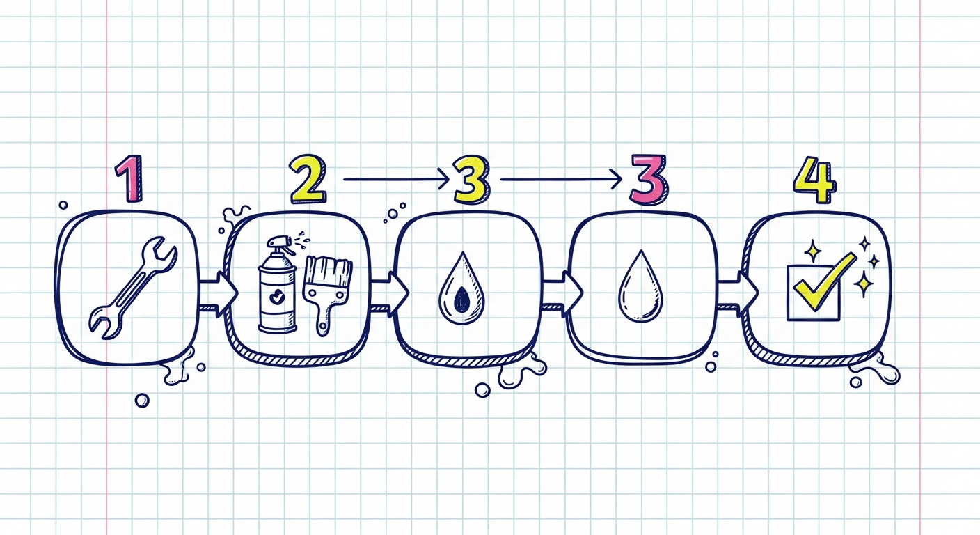 洗浄・メンテナンスの手順4ステップ