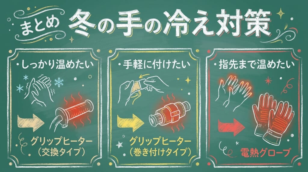 まとめ：冬の手の冷え対策
